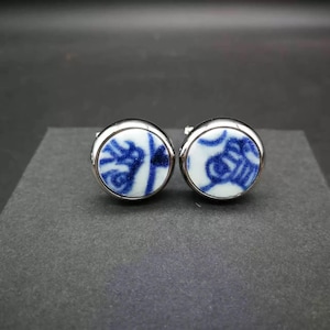 Broken China Custom Cufflink;Vintage Wedding Cufflinks;Personalized Cufflink; Thanksgiving gift; Gift for Christmas;Porcelain sleeve buttons