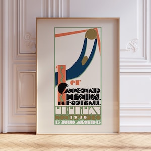 WM 1930 Druck, WM Poster, Fußball Poster, Fußball Poster, Sport Wandkunst, Vintage WM, Football Print, Fußball Poster