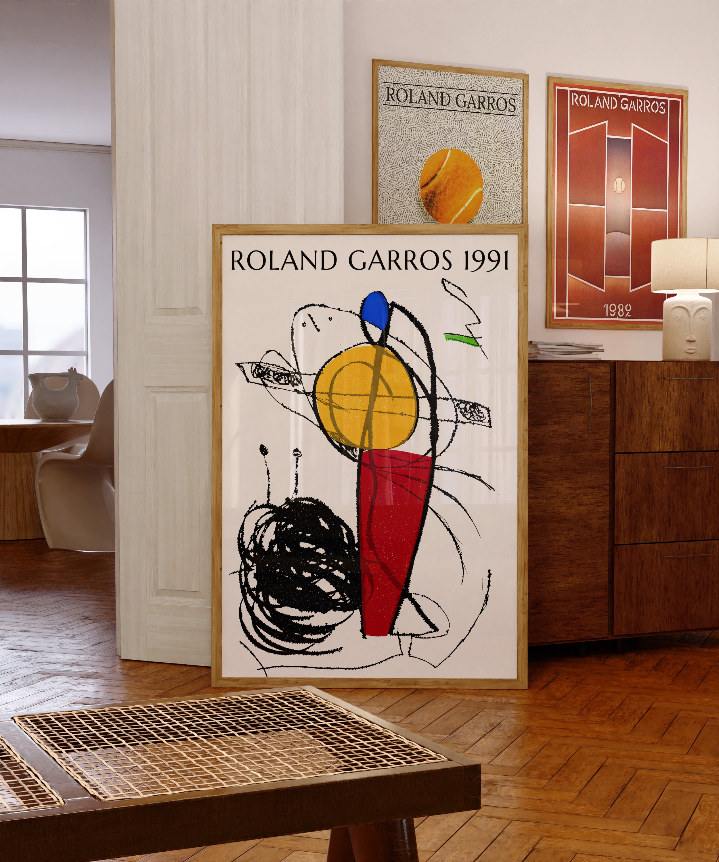 Roland Garros 1991 Print, Tennis Poster, Roland Garros Poster