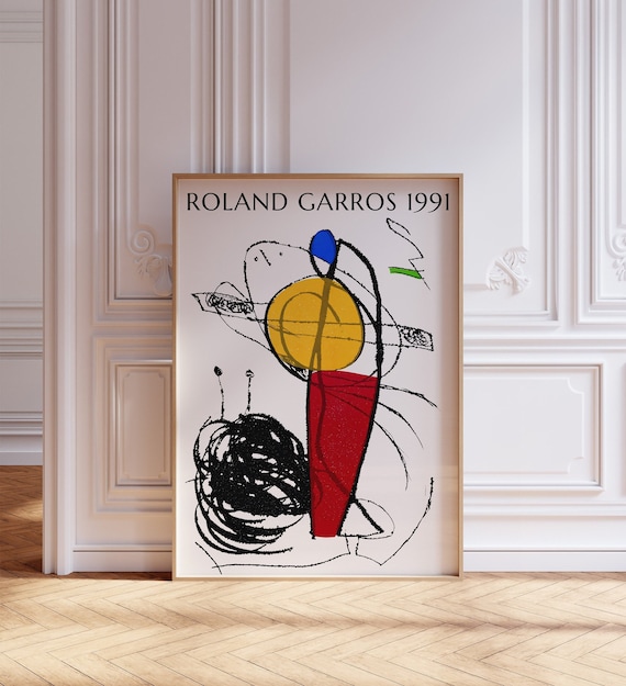 Roland Garros 1991 Print, Tennis Poster, Roland Garros Poster