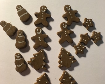 16 Miniature Gingerbread Cookies