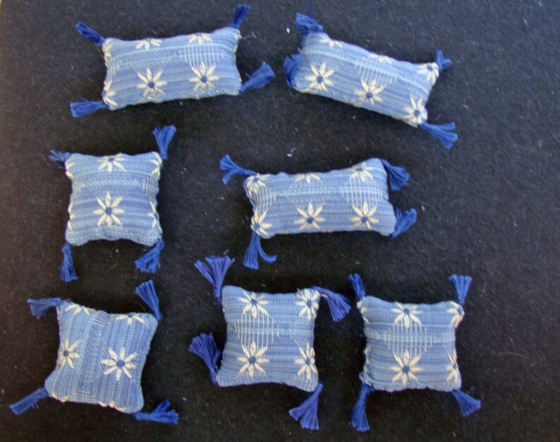 for your dollhouse Pair of Mini Sky Blue Tassels