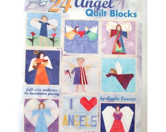 24 Angel Quilt Blocks Quilting Patterns Book by Linda Causee 2002