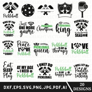 Pickleball svg bundle, Pickleball shirt svg, Pickleball queen svg, Pickleball love svg, Cricut files