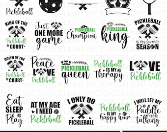 Pickleball SVG Bundle, Shirt Designs, Cricut Files