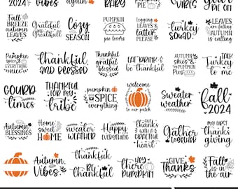 Fall svg bundle, Thanksgiving svg bundle, Autumn fall quotes svg, Fall shirts svg, Holiday svg, Instant Digital Download