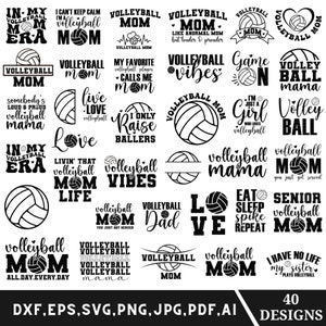 Volleyball mom svg png bundle, Volleyball lover svg, Volleyball mom shirt svg, Volleyball team svg, Cricut files, Cut files