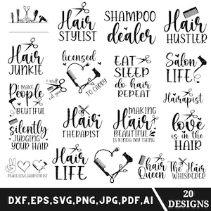 Hairdresser svg bundle, Hairstylist quotes svg png, Hairdresser tools svg, Afro hair svg, Hair salon svg, Hair hustler svg, Digital files