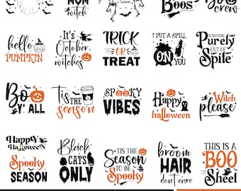 Paquete SVG de Feliz Halloween: diseños de temporada espeluznante (archivos digitales)