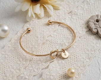 Gold Knot Bracelet, Silver Knot Bracelet Gift For Her, Best Friend Bracelet, Friendship Bracelet, Bridesmaid Jewelry, Bridal Party Gift
