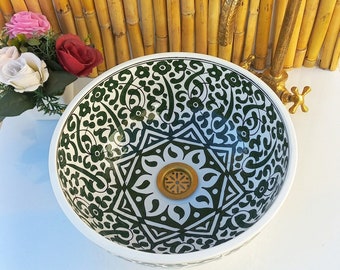 Ceramic Sink for Bathroom 100% Handmade,Vessel Sink, Sink Vanity