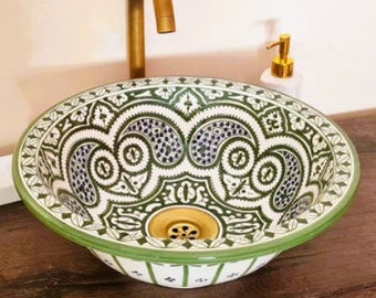 Ceramic Vessel Sink - Vessel Sink For Bathroom And Guest Room - Bowl Sink Wash basin - Customizable Height and Colors