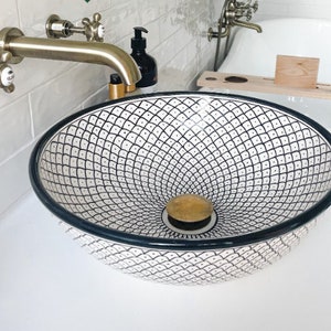 AMAZING bathroom sink, Ceramic Sink a masterpiece of Moroccan craftsmanship, free shipping image 5