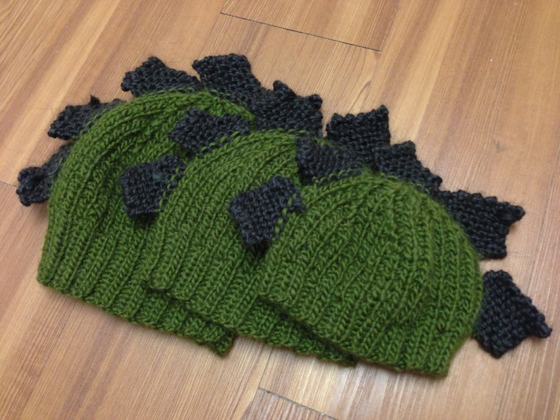 Child's Dinosaur Hat Knitting PDF Pattern Etsy
