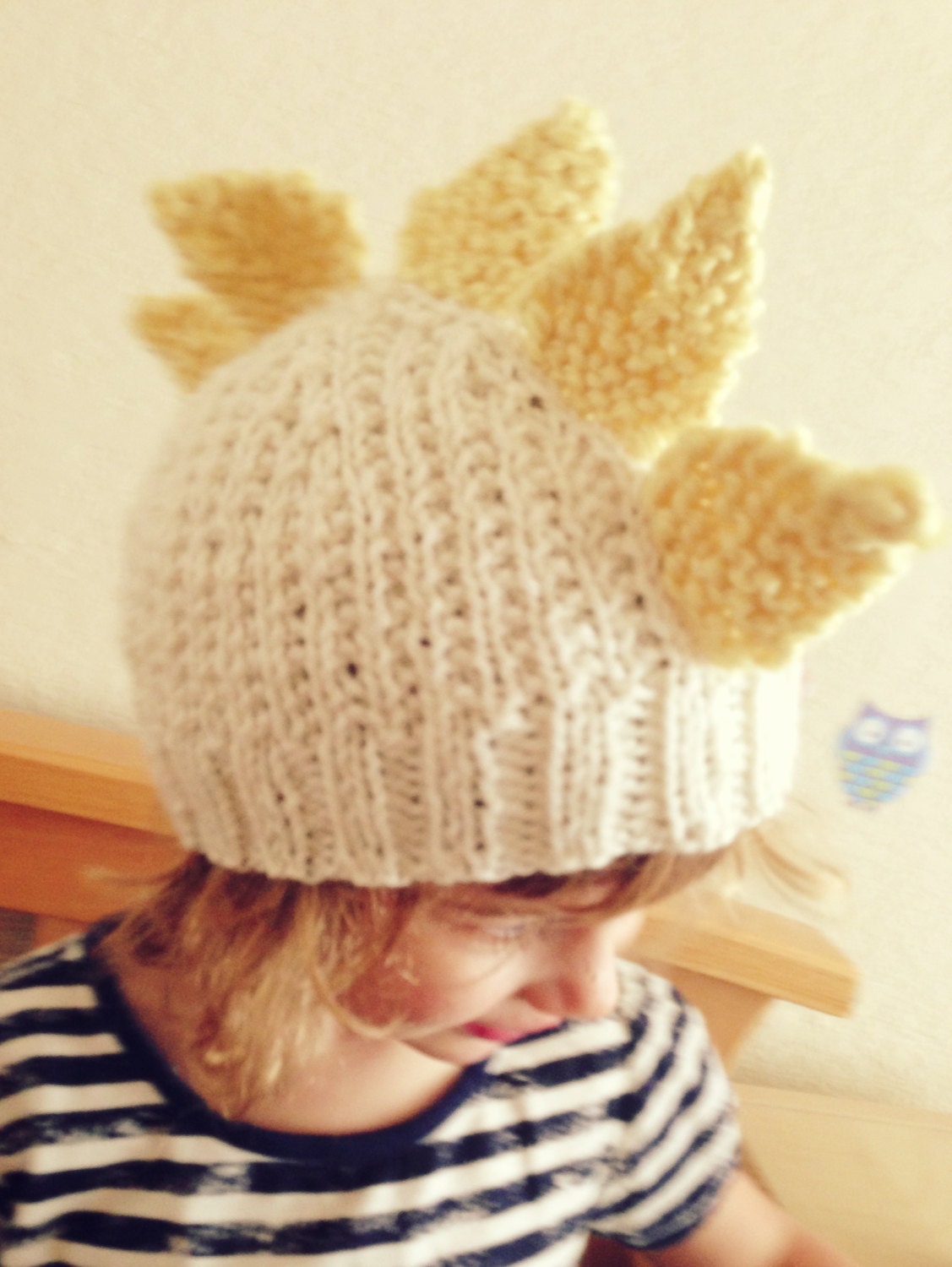 Child's Dinosaur Hat Knitting PDF Pattern Etsy