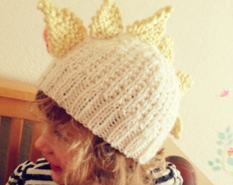 Child's Dinosaur Hat Knitting PDF Pattern