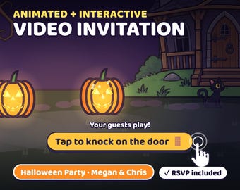 Animierte Einladung zur Halloween-Party, Video-Einladung zum Spukhaus (Digitaler Download)