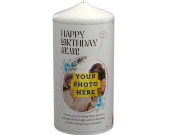 Happy Birthday MUM Candle, Custom Candle, Happy Birthday Candle, Custom Birthday Gift, Milestone Birthday, Birthday Gifts, Candle Gift