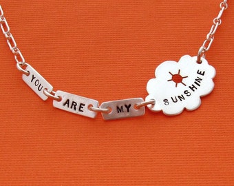 You Are My Sunshine necklace sterling silver