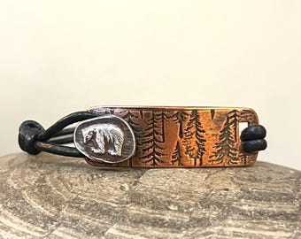 Copper with silver button panel bracelet. Get Outdoors