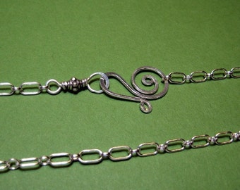 Sterling silver finished chain. long and short. choose your length