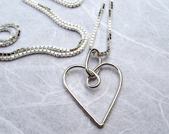 Simple Sterling Silver Heart necklace