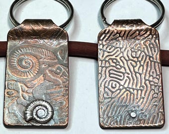Handmade Copper keychain- gift for men