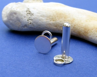 Sterling Silver Gauged Earring Converters: 6ga-12ga Post for Dangly Earrings