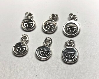 Bar 717 Ranch Silver medium stamped Pendant or charm. camp trinity