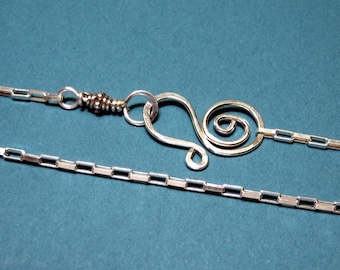 sterling silver long box chain CUSTOM length