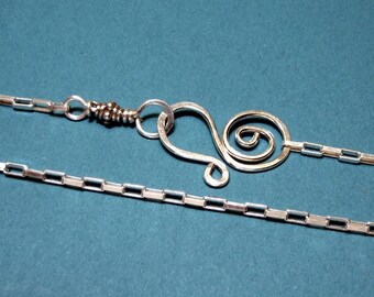 sterling silver long box chain CUSTOM length