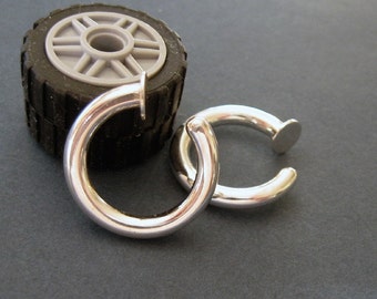 10ga solid sterling silver Hoops 1 pair 0.75 inch unisex