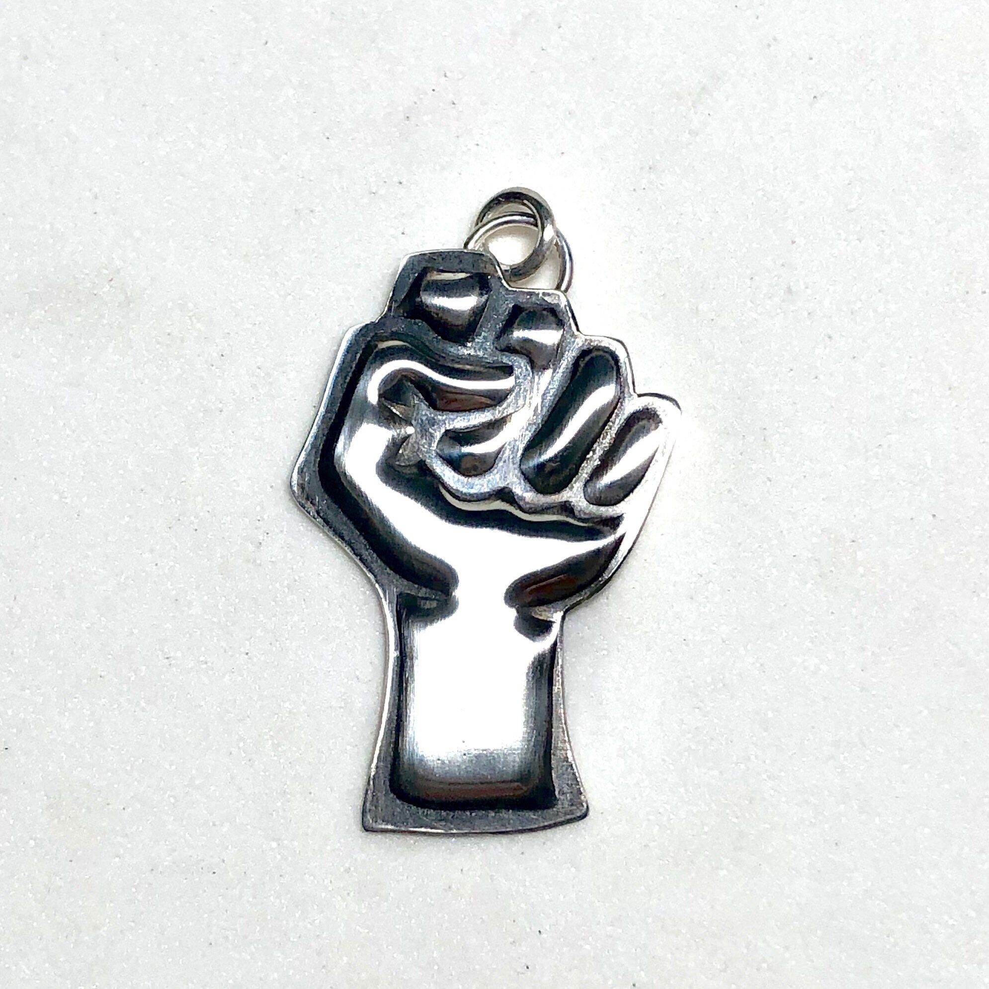 Silver Raised Fist Pendant. BLM Jewelry 25 of Price Will Be