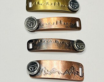 Bar 717 Copper or brass panel bracelet. length finished to order