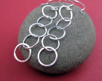 5 sterling bubble rings earrings- dangle earrings circles