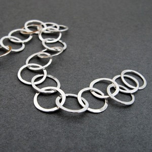 Bubbles  sterling silver soldered and hammered bracelet