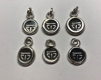 Bar 717 Ranch Silver Large stamped Pendant or charm camp trinity