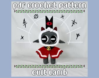 Crochet Pattern: Cult Leader Lamb Amigurumi PDF File