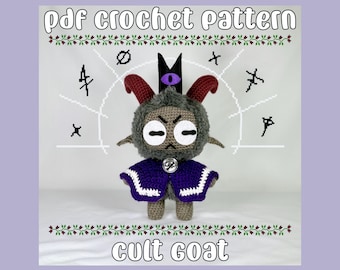 Crochet Pattern: Cult Leader Goat Amigurumi PDF File