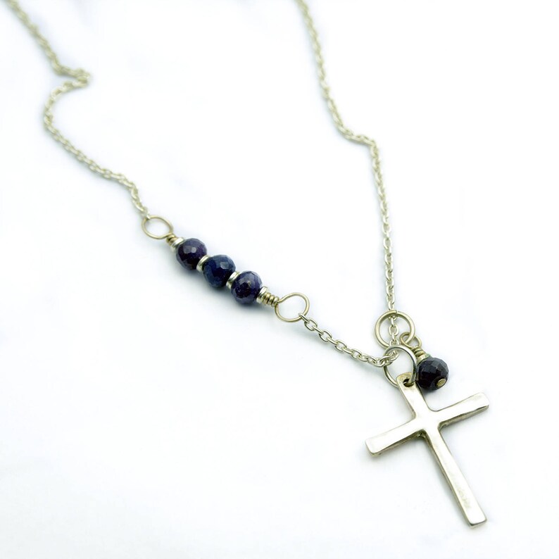 confirmation gift minimalist necklace religious jewelry first communion sterling silver cross necklace catholic gift