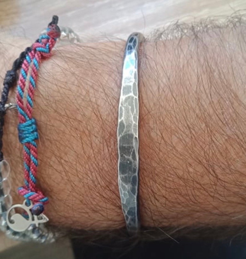 Personalized Mens Cuff Bracelet With Copper Rivets Unisex Etsy