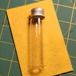 Glass Potion Bottle (TALL) Clear with Aluminum Screw Top 3.15" Content Holds 20ml Apothecary Vial 1 bottle