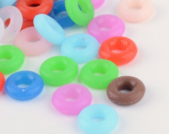 20 Fuchsia Pink Silicone Rubber Stopper Rings for European Bracelets Safety Stop 6mm Findings 44C 20 Fuchsia Pink Silicone Rubber Stopper Rings for European Bracelets Safety Stop 6mm Findings 44C