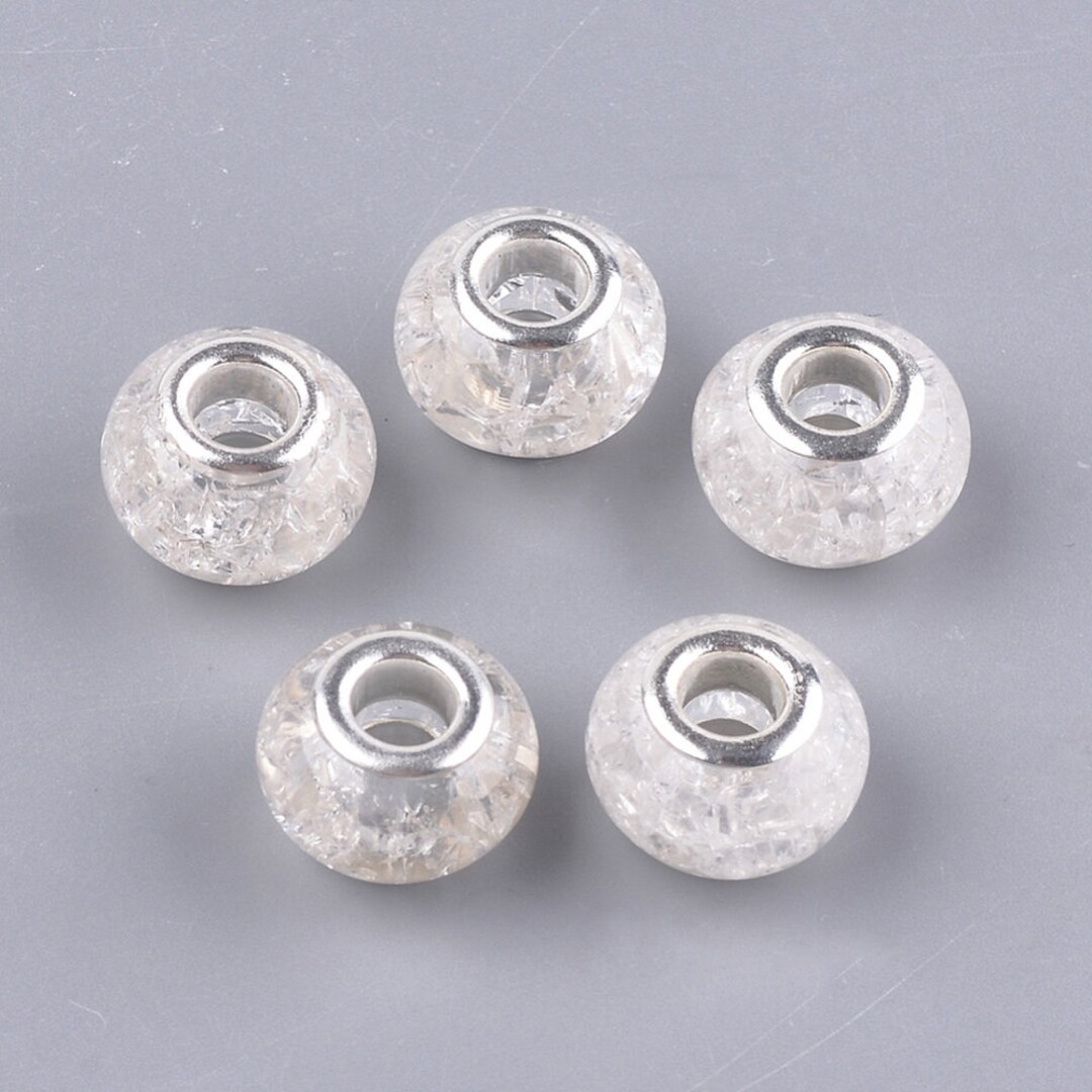 100 Pezzi Rondelle Crackle Resina Europea Perline Foro 100 Pezzi Rondelle Crackle Resina Europea Perline Foro