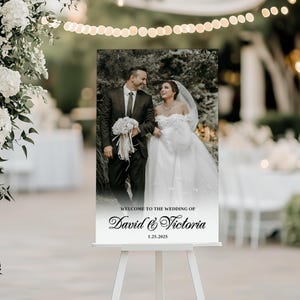 Photo Wedding Welcome Sign/Wedding Rehearsal Sign/Modern Wedding Sign/Acrylic Welcome Sign/Wedding Picture Sign/Welcome to Our Wedding