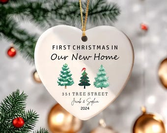 First Christmas in Our New Home Christmas Ornaments | Personalized Our New House Ornament | 2024 New Home Ornament | Our First Home Keepsake