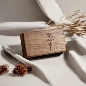 Gepersonaliseerde houten sieradendoos/cadeaus bruidsmeisje Gepersonaliseerde cadeaus voor haar/Huwelijkscadeau/cadeaus voor moeder/Moederdagcadeau