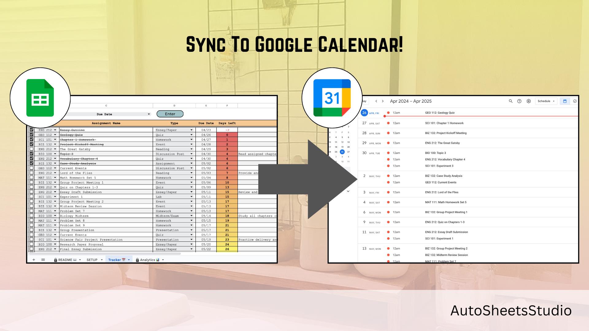 Student Academic Planner & Assignment Tracker Template 2024 | Google ...