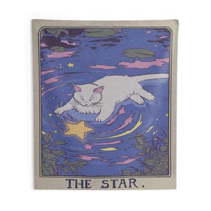 Stern-Tarot-Karte, großer Wandbehang, okkulter, witchy, ästhetischer, mystischer Wanddeko, großer Wandbehang für das Wohnheim Bild 5