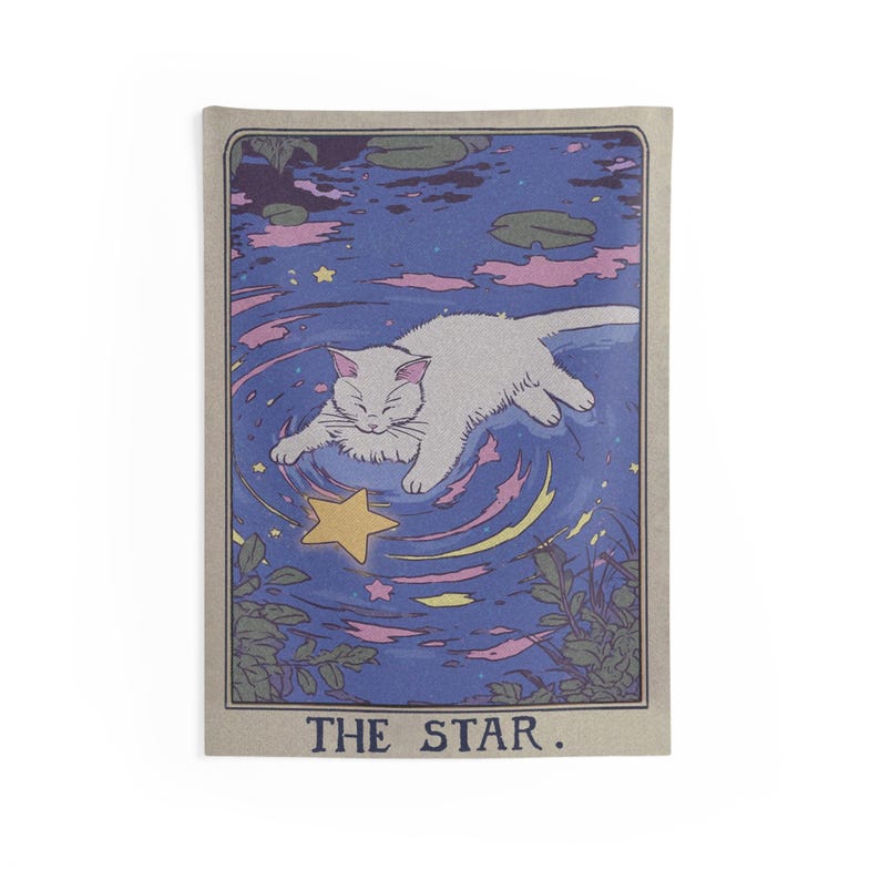 Stern-Tarot-Karte, großer Wandbehang, okkulter, witchy, ästhetischer, mystischer Wanddeko, großer Wandbehang für das Wohnheim Bild 4